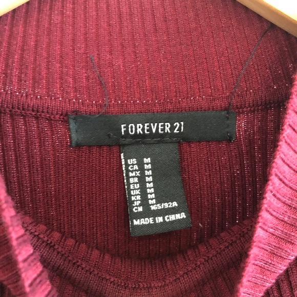 NWOT Burgundy Turtleneck Bodycon Dress - Picture 4 of 4